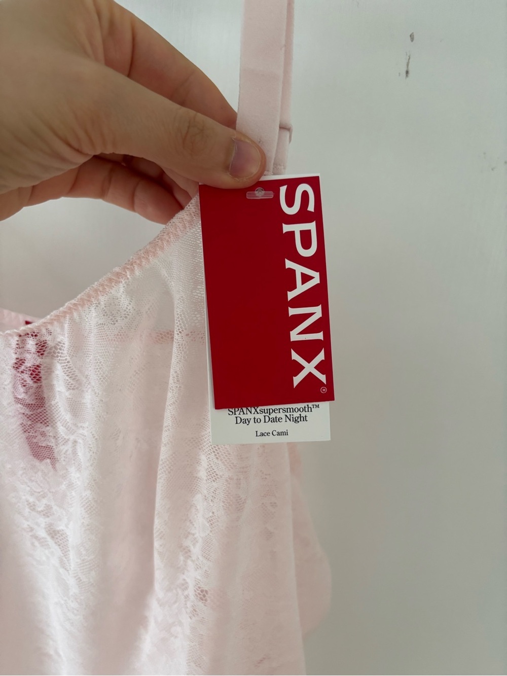NWT Spanx Supersmooth Day to Date Night Lace Cami 2X Blush Pink Edgy Plus Size - Picture 4 of 13